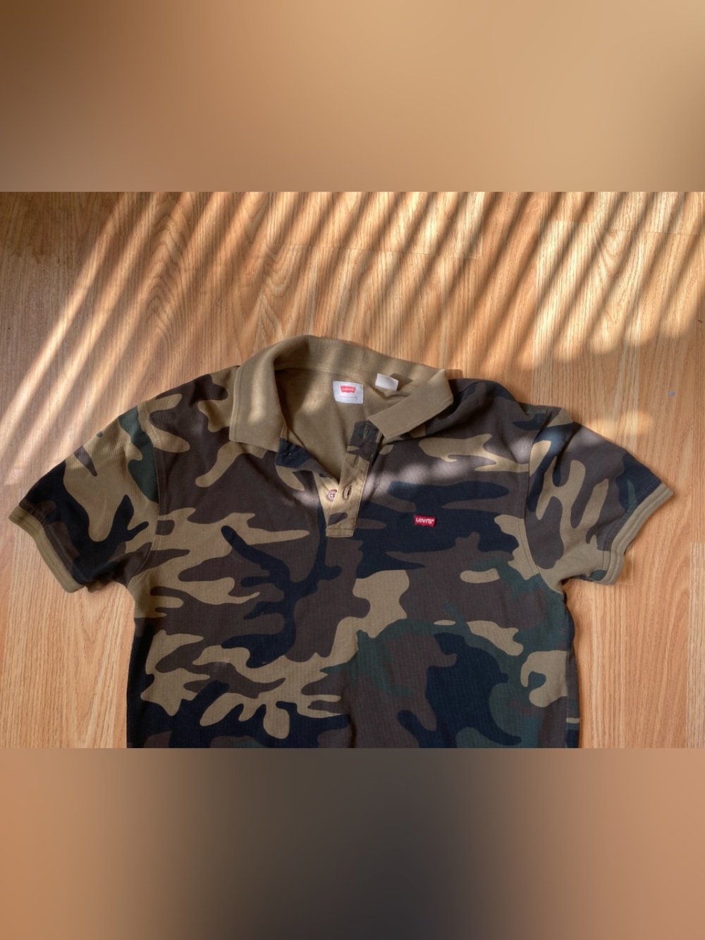 Y2K Levi's Camo Polo Men's M - Picture 2 of 7